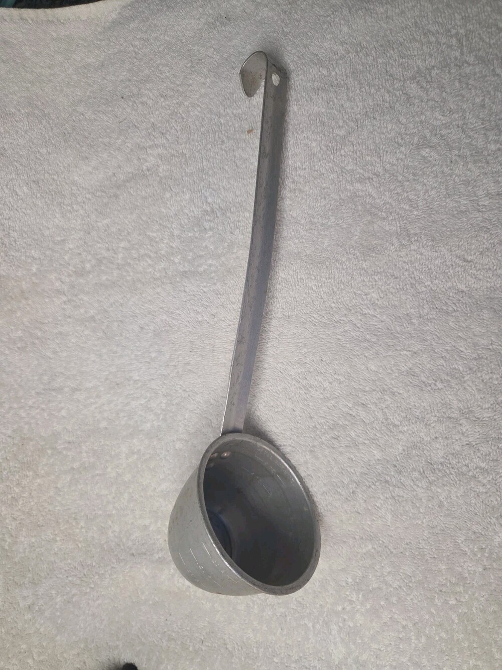Vintage Chemagro Aluminum Long Handle Measuring Cup Ladle Scoop 9.5" Handle Farm